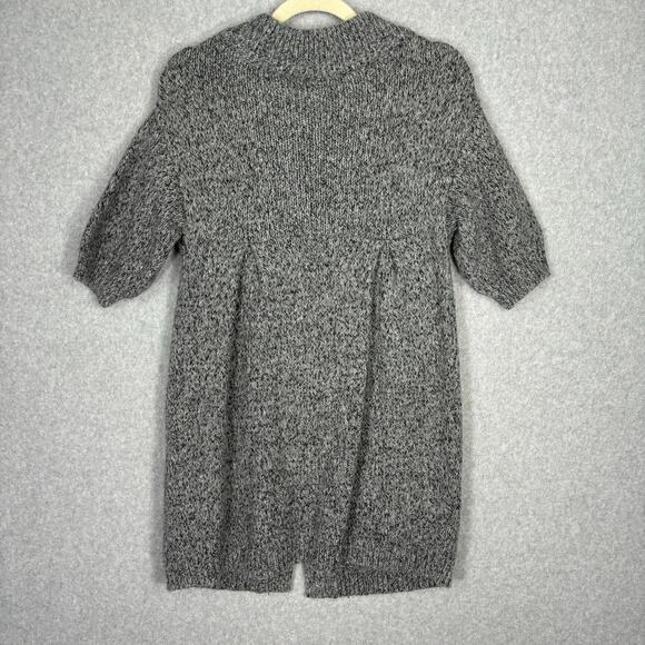 The Limited Sweater Womens Medium Gray Wool Cardigan‎ Tunic Dress Secretary Twee - Picture 8 of 12